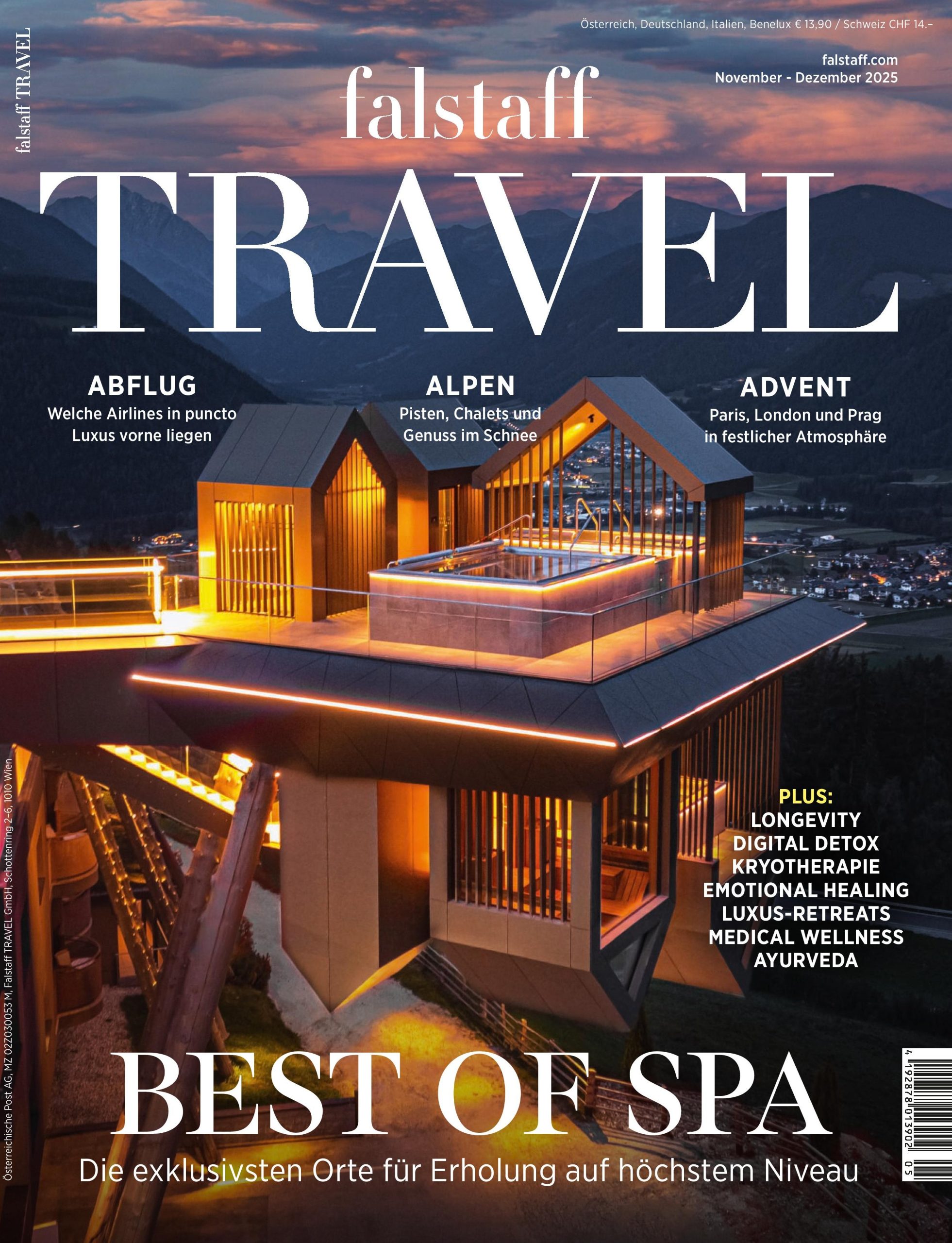 Ananda in the Himalayas_Falstaff TRAVEL Magazine_November December 2025 COVER